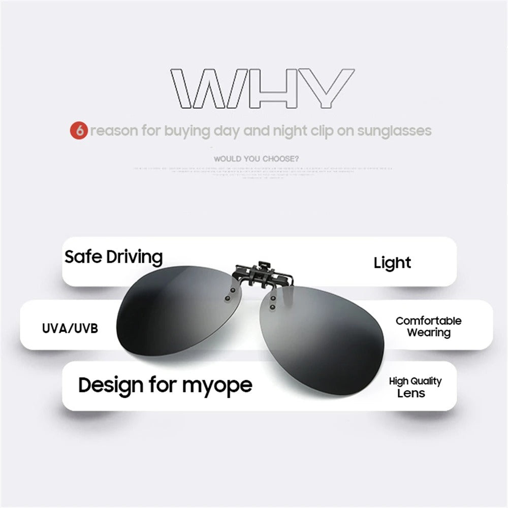 Large Aviator Clip-On Sunglasses – Stylish UV400 Mirrored Shades