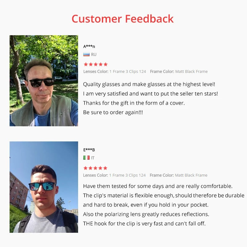 Ralferty Magnetic Sunglasses Men 5 In 1 Polarized Clip On Sunglass Women Square Sunglases Ultra-Light Night Vision Glasses A8804