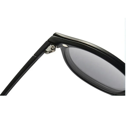 6 In 1 Men Women Polarized Optical Magnetic Sunglasses Clip on Magnet Prescription Round Frame Myopia PC Glasses Frame