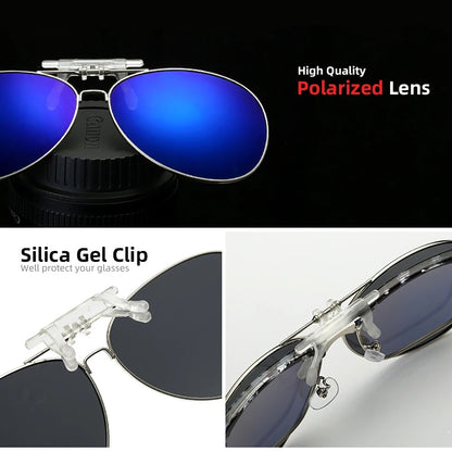 Luxury Aviator Clip-On Sunglasses – UV400 Elite Eye Protection