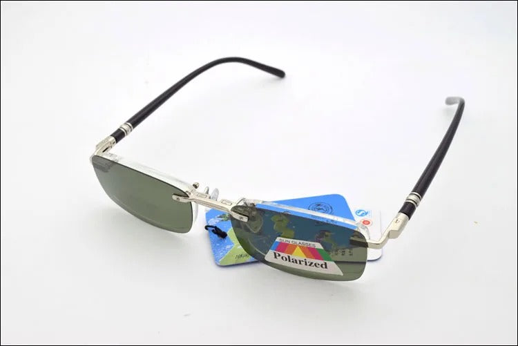 Rimless Glasses Eyeglasses Small Optical Spectacles Yellow Night Vision Goggles Magnetic Polarized Sunglasses Clip UV400 Goggles