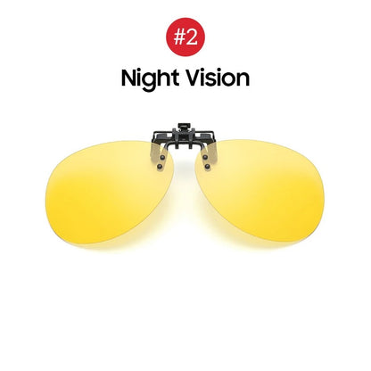 Large Aviator Clip-On Sunglasses – Stylish UV400 Mirrored Shades