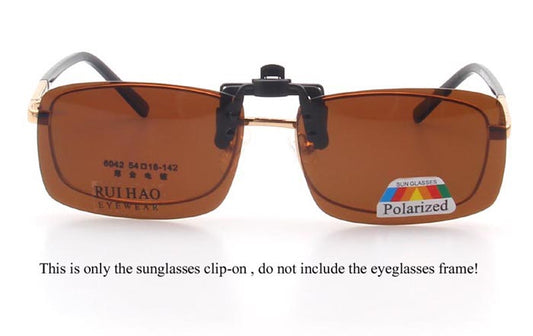 Polarized clip-on sunglasses UV400 anti-glare front view